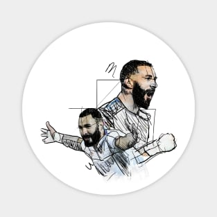 Karim Benzema on Sketch Art Magnet